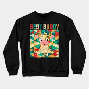 Best Buddy Cow Crewneck Sweatshirt